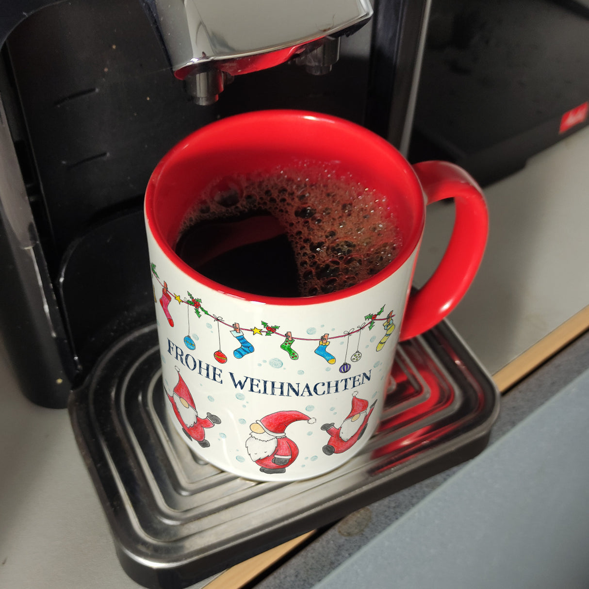 Frohe Weihnachten Weihnachtsmann Kaffeebecher