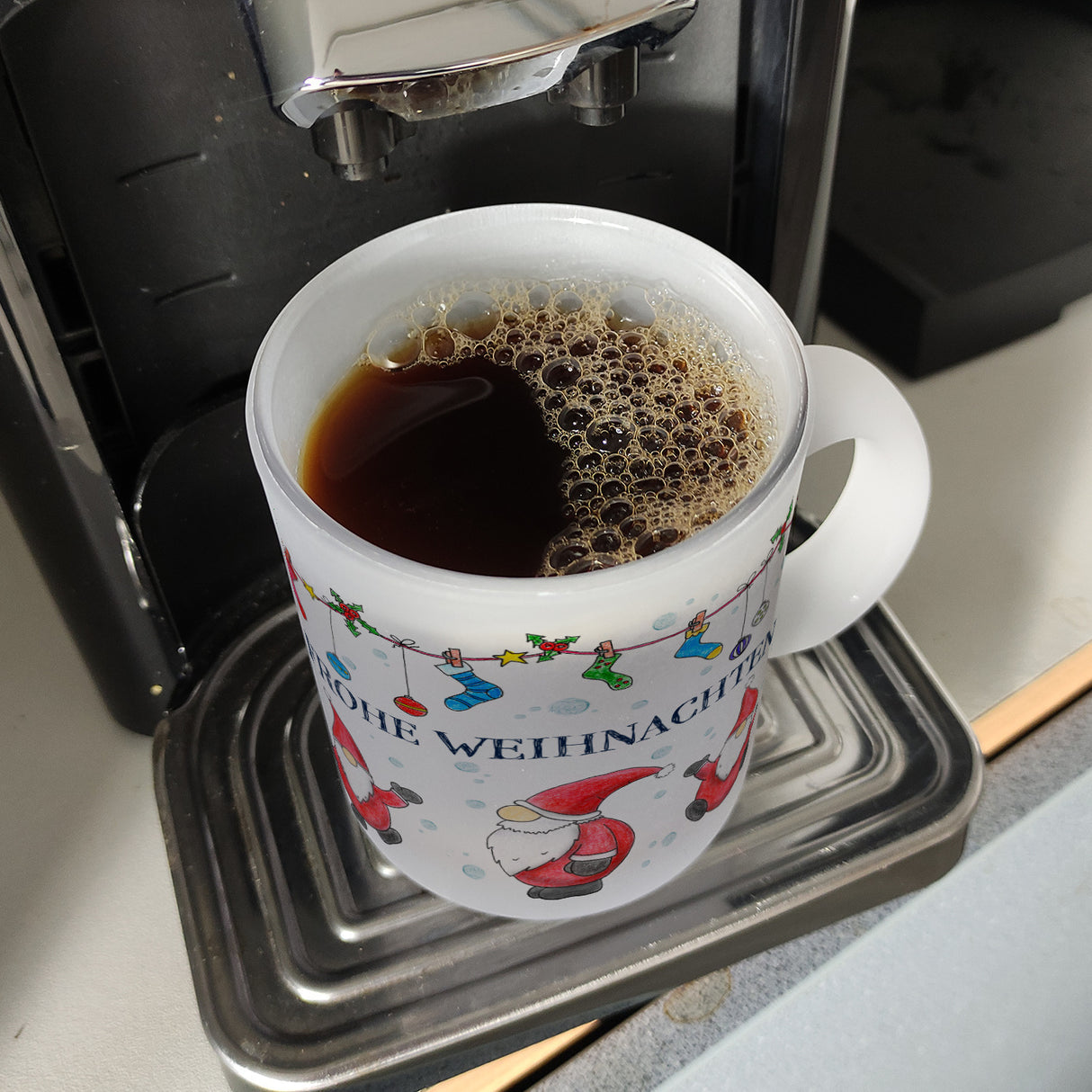 Frohe Weihnachten Weihnachtsmann Kaffeebecher