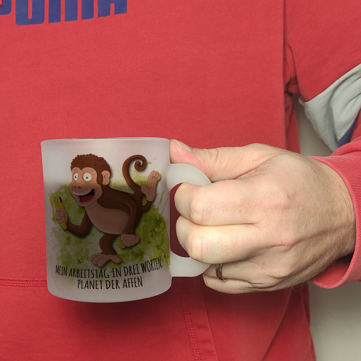 Mein Arbeitstag in drei Worten: Planet der Affen Kaffeebecher