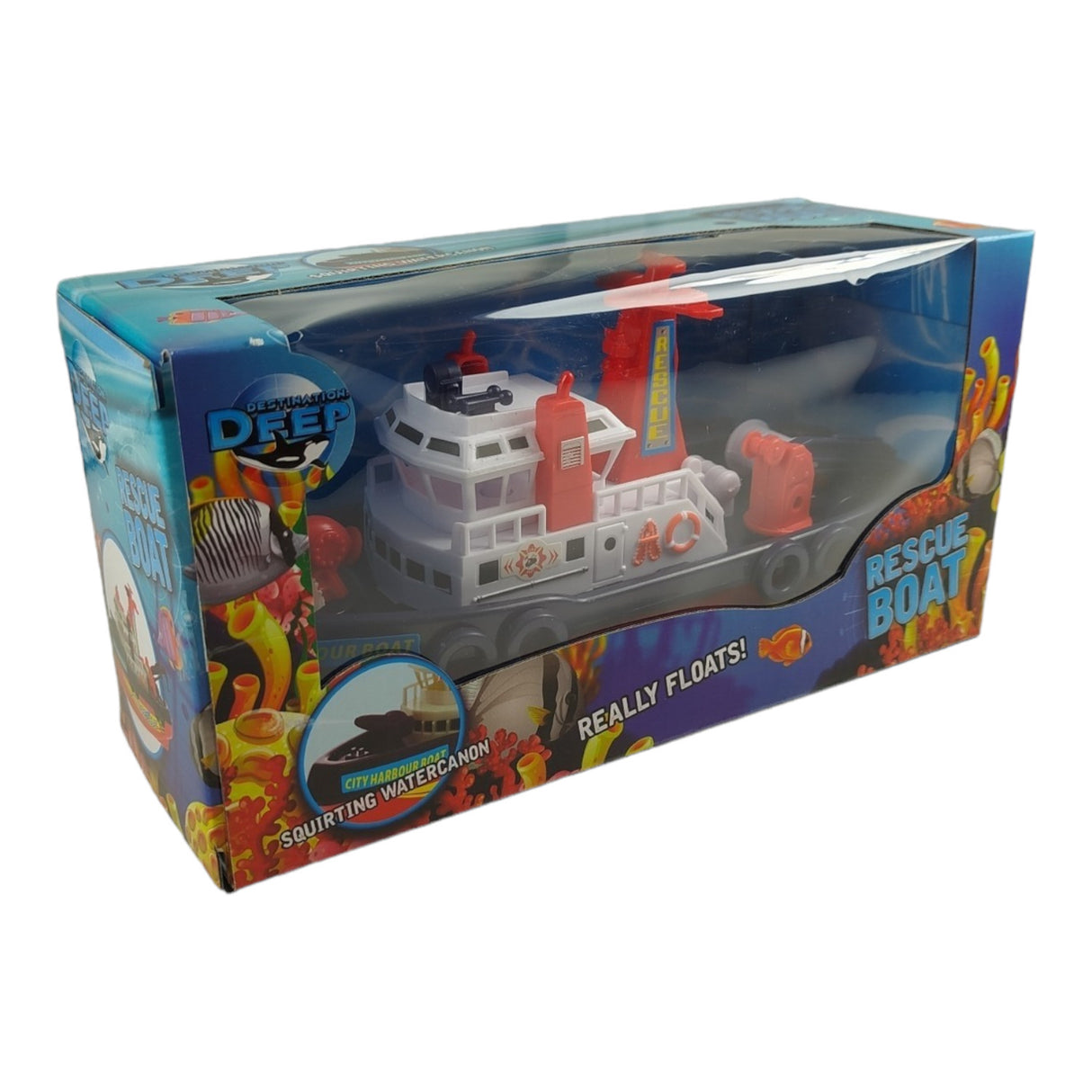 Feuerwehrlöschboot Badewannenspielzeug Feuerwehr-Boot mit Löschfunktion