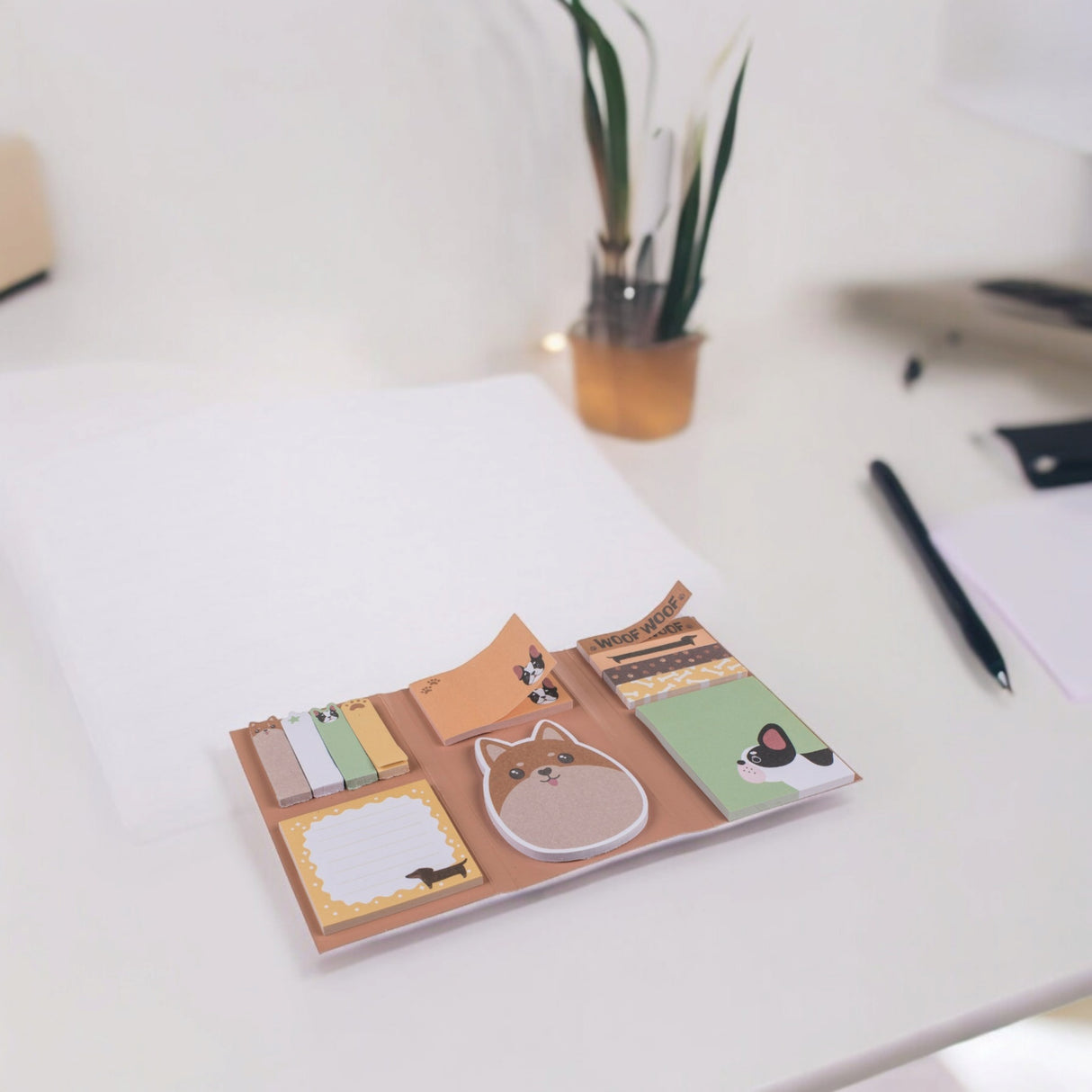 Hunde Haftnotizen Bürobedarf süße Klebezettel mit 6 verschiedenen Designs