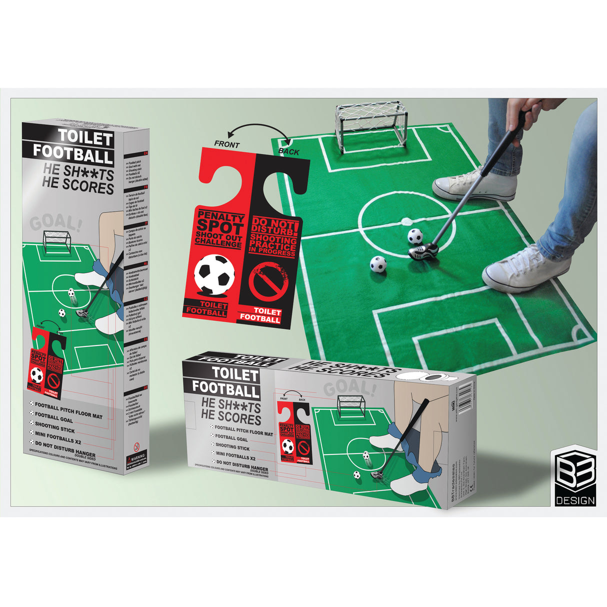 Fußball Toilettenspiel für das Badezimmer - für große Geschäfte wie ein Profi!