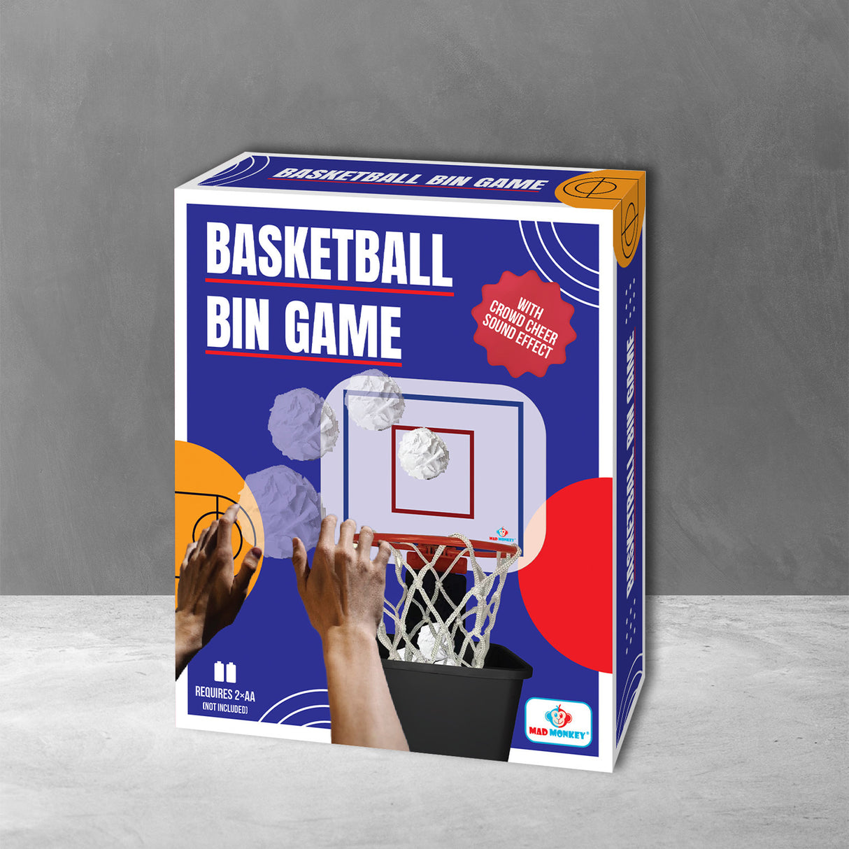 Basketball-Bürospiel für den Mülleimer