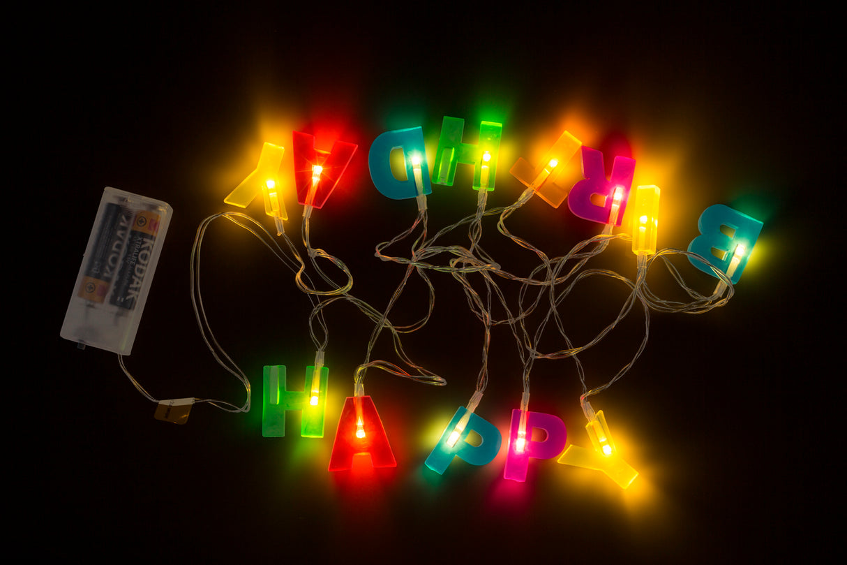 Happy Birthday Lichterkette Geburtstagsdeko