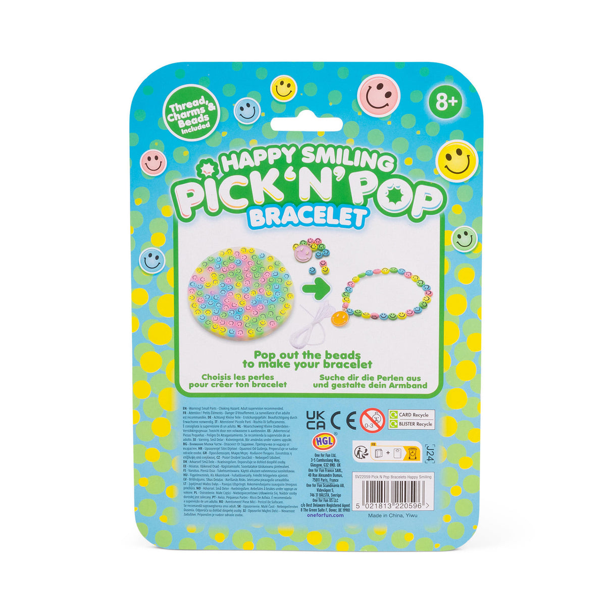 Smile Gesichter Bastelset Pastell Armband DIY Set