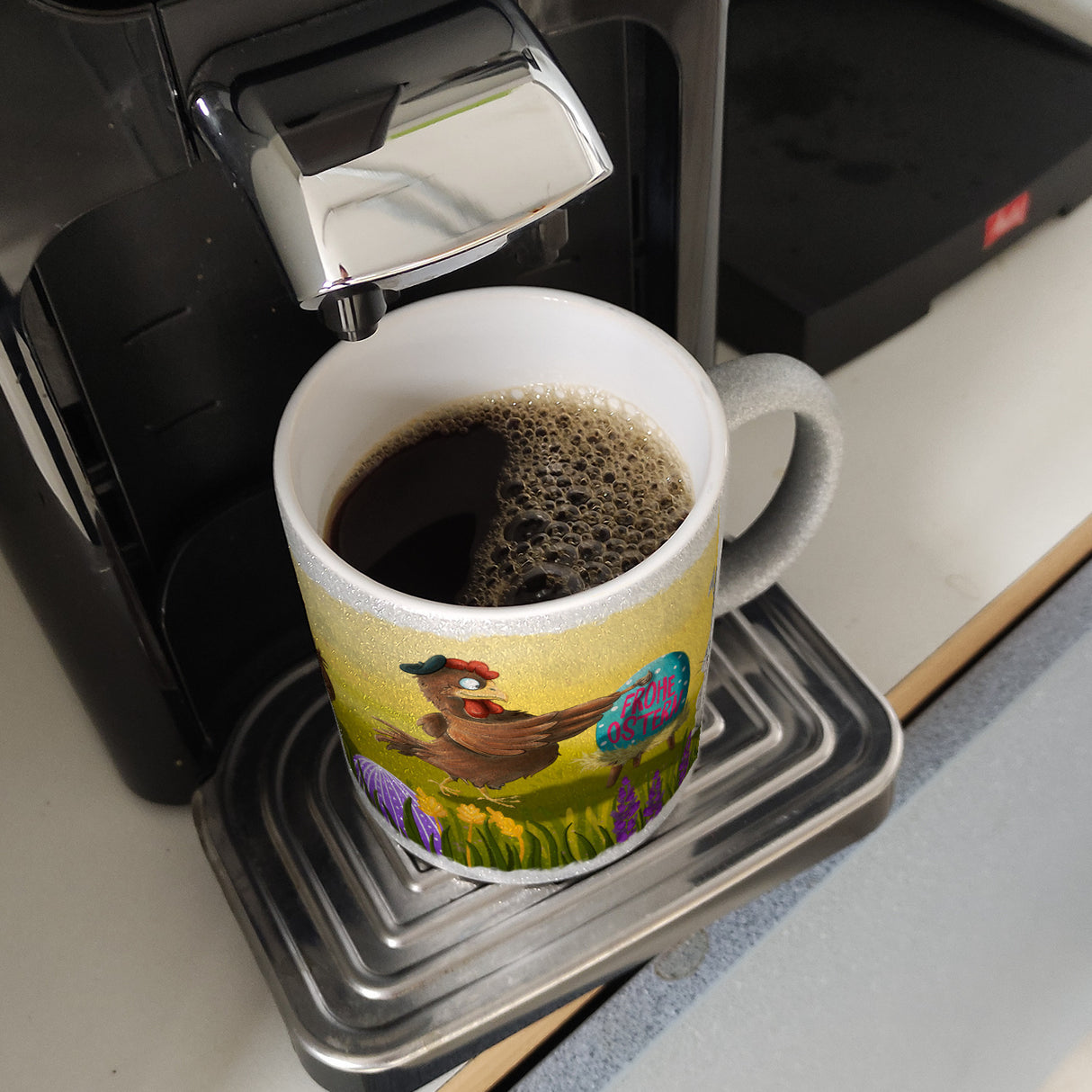 Frohe Ostern Kaffeebecher mit Ostermotiv
