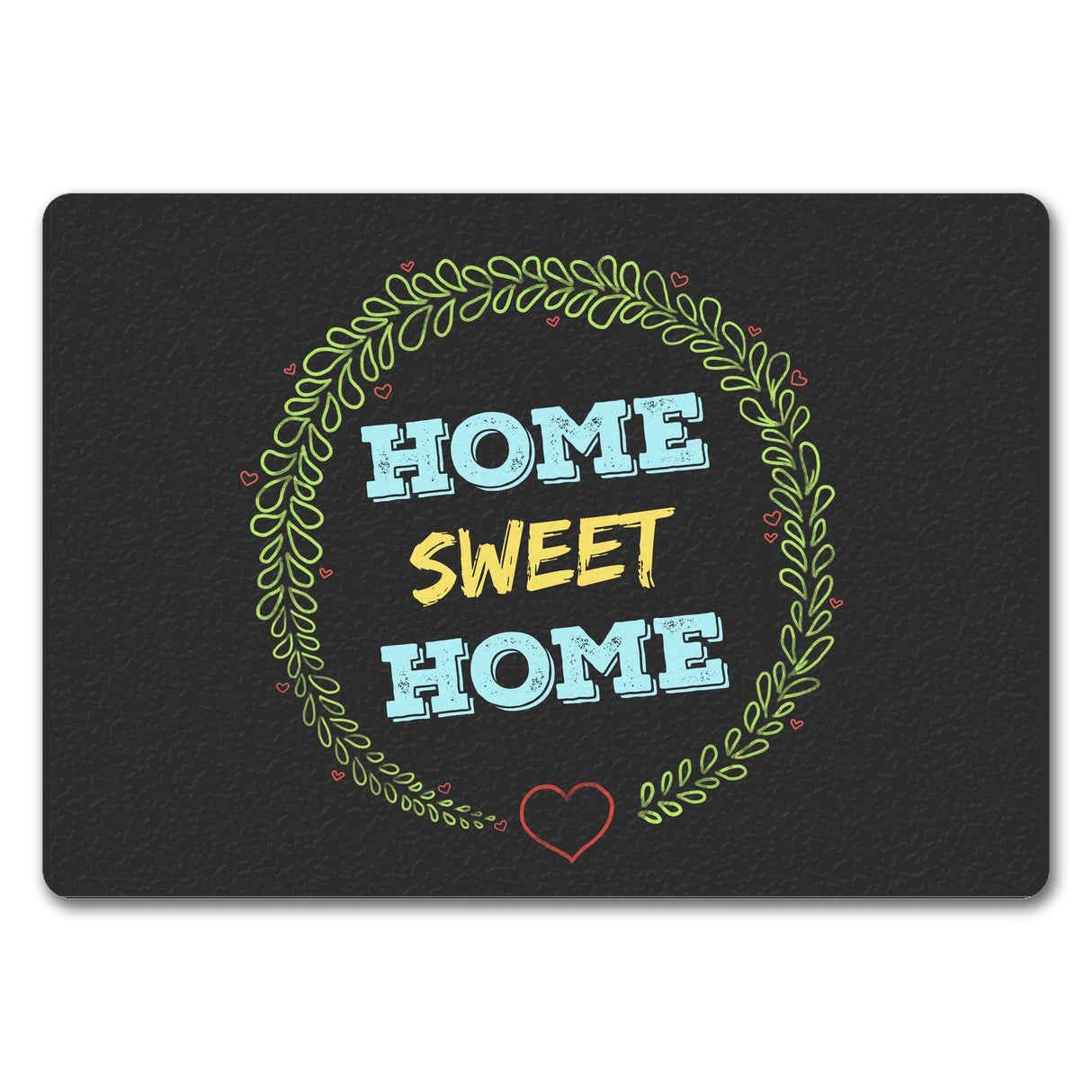 Home Sweet Home Fußmatte mit Blumen Motiv