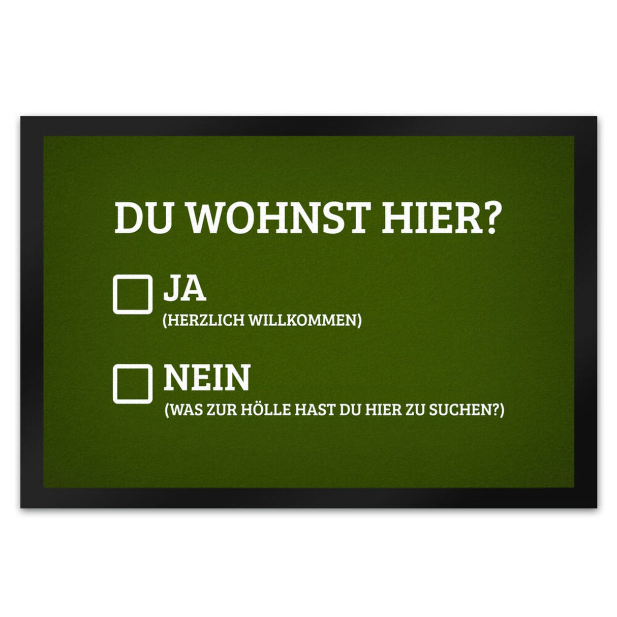 Du wohnst hier Fußmatte Willkommen Zuhause wohnen Haustüre Wohnungstüre