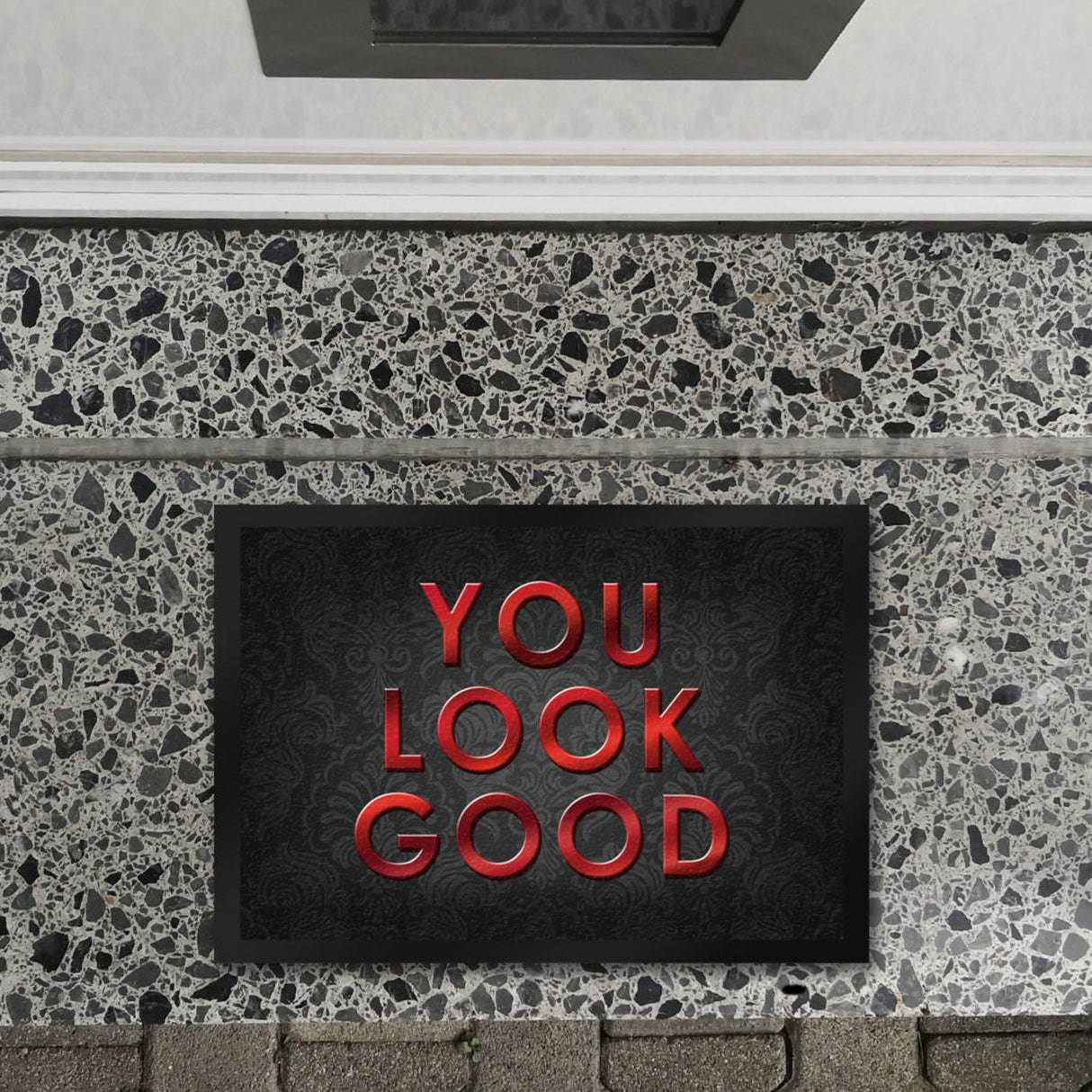 You look good Fußmatte - Vintage Kompliment Haustüre Freude Zuhause Wohnungstüre