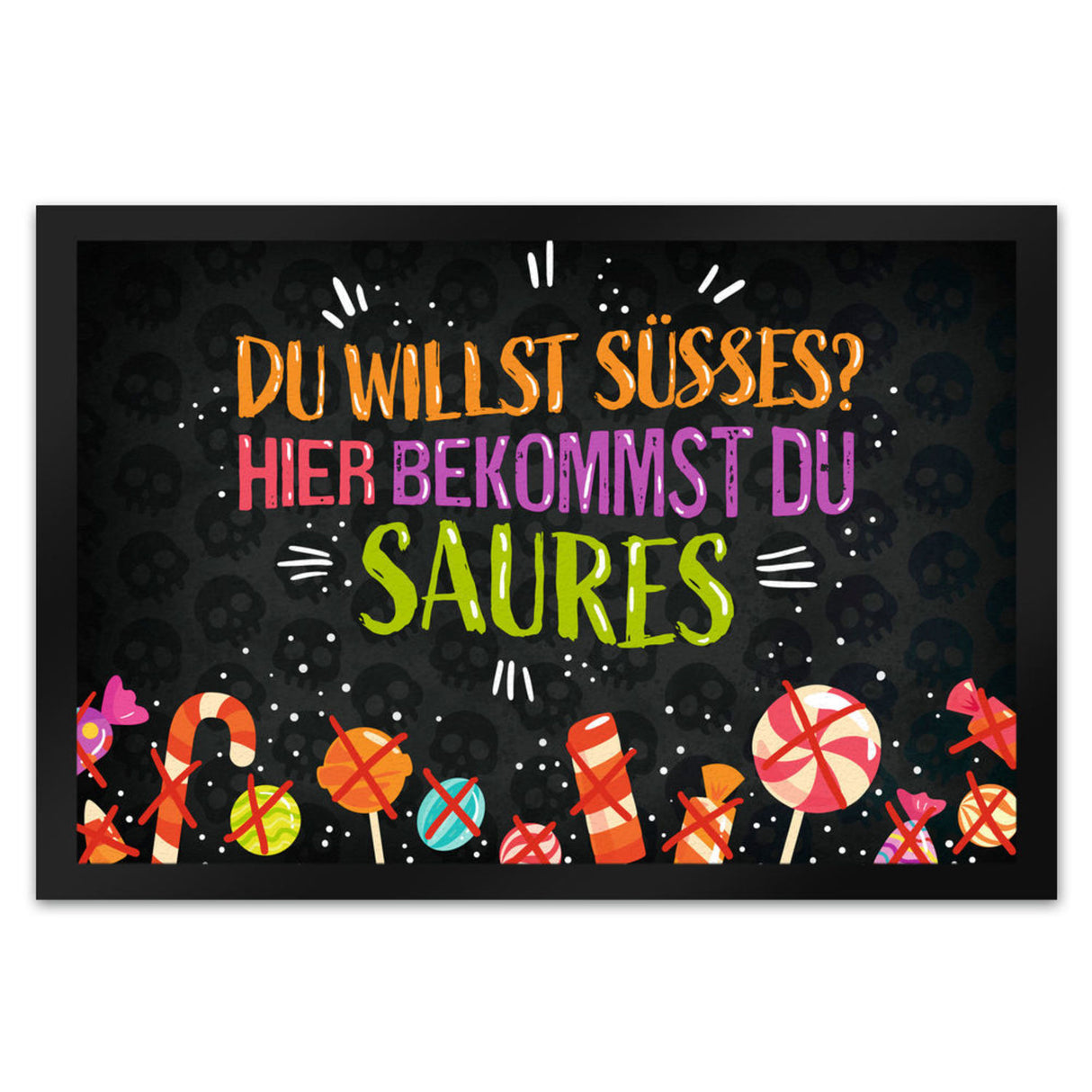 Süßes oder Saures Halloween-Fußmatte Süßigkeiten Nacht Haustüre Kind Kinder süß