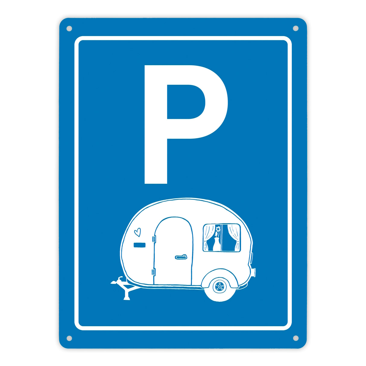 Wohnwagen Parkplatz Metallschild
