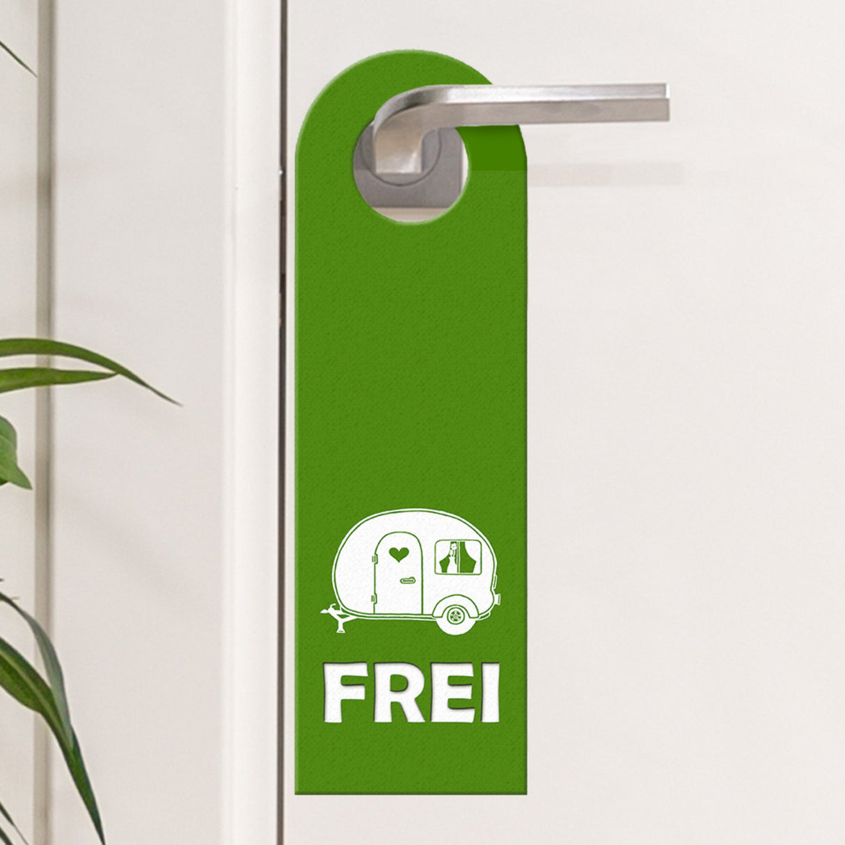 Frei oder Besetzt Türhänger mit Wohnmobil Motiv Camping Wohnwagen Klo Toilette Stellplatz Campingplatz
