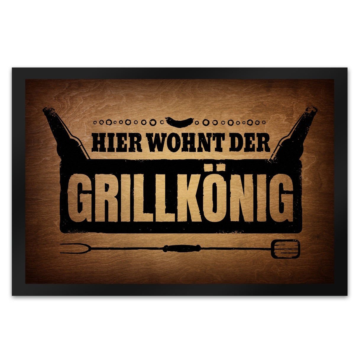Hier wohnt der Grillkönig Fußmatte