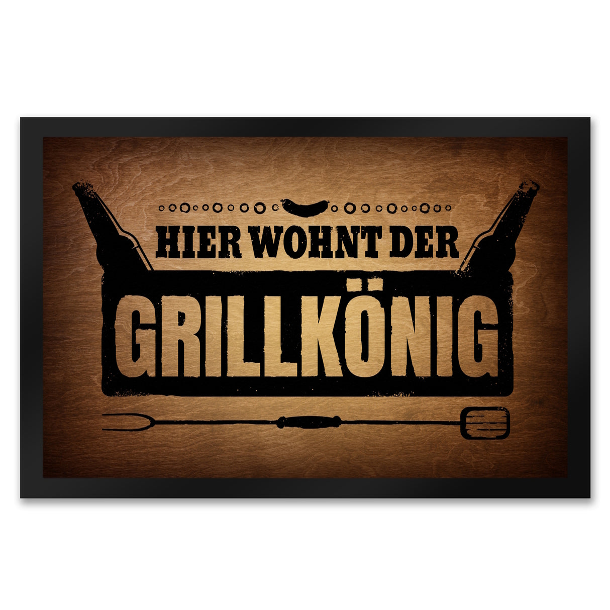Hier wohnt der Grillkönig Fußmatte