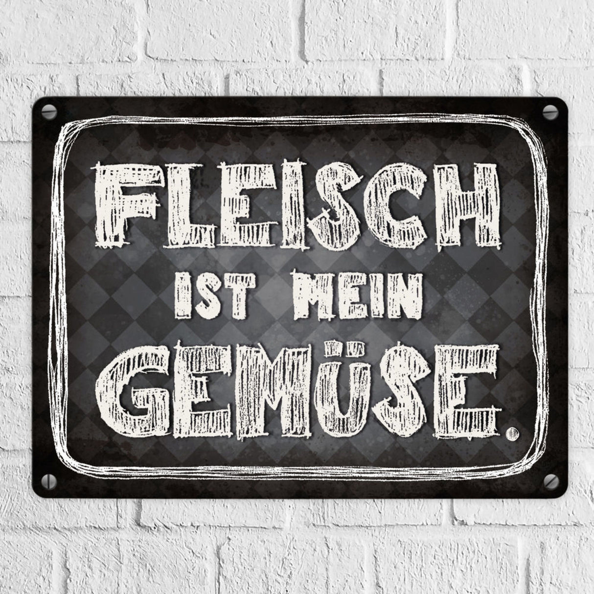 Fleisch ist mein Gemüse Metallschild Wurst Essen Hobby grillen Grill Steak Filet