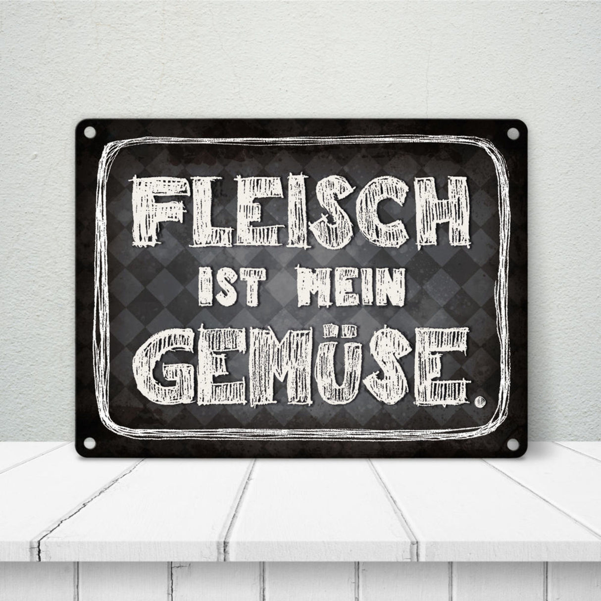 Fleisch ist mein Gemüse Metallschild Wurst Essen Hobby grillen Grill Steak Filet
