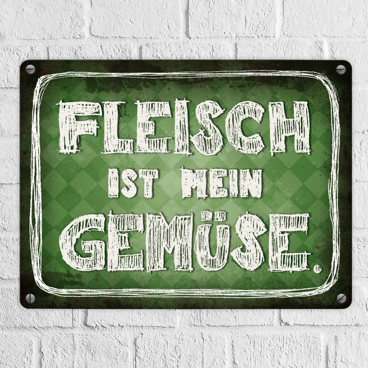 Fleisch ist mein Gemüse Metallschild Wurst Essen Hobby grillen Grill Steak Filet