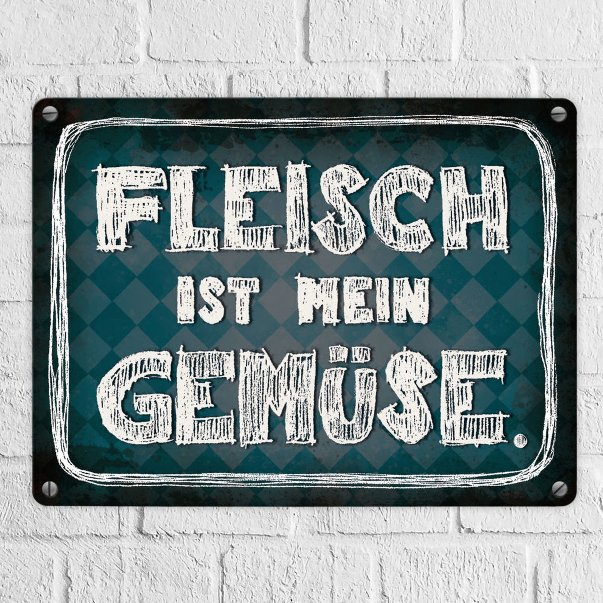 Fleisch ist mein Gemüse Metallschild Wurst Essen Hobby grillen Grill Steak Filet