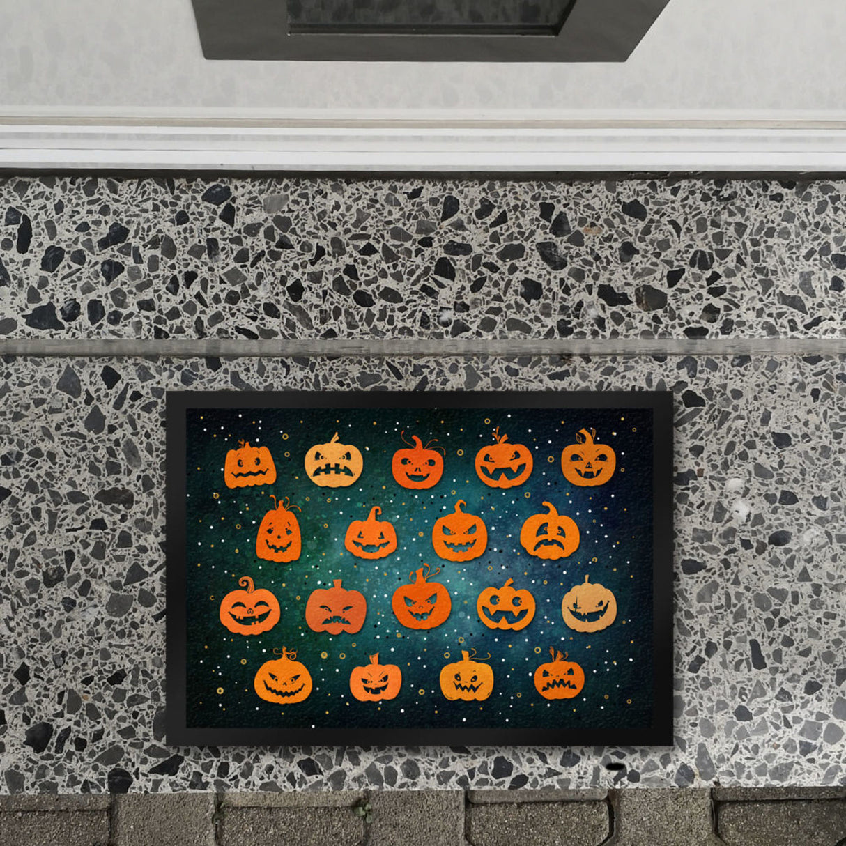 Kürbis Fußmatte Halloween Nacht Angst Schreck Hexe Zombie Blut Kinder