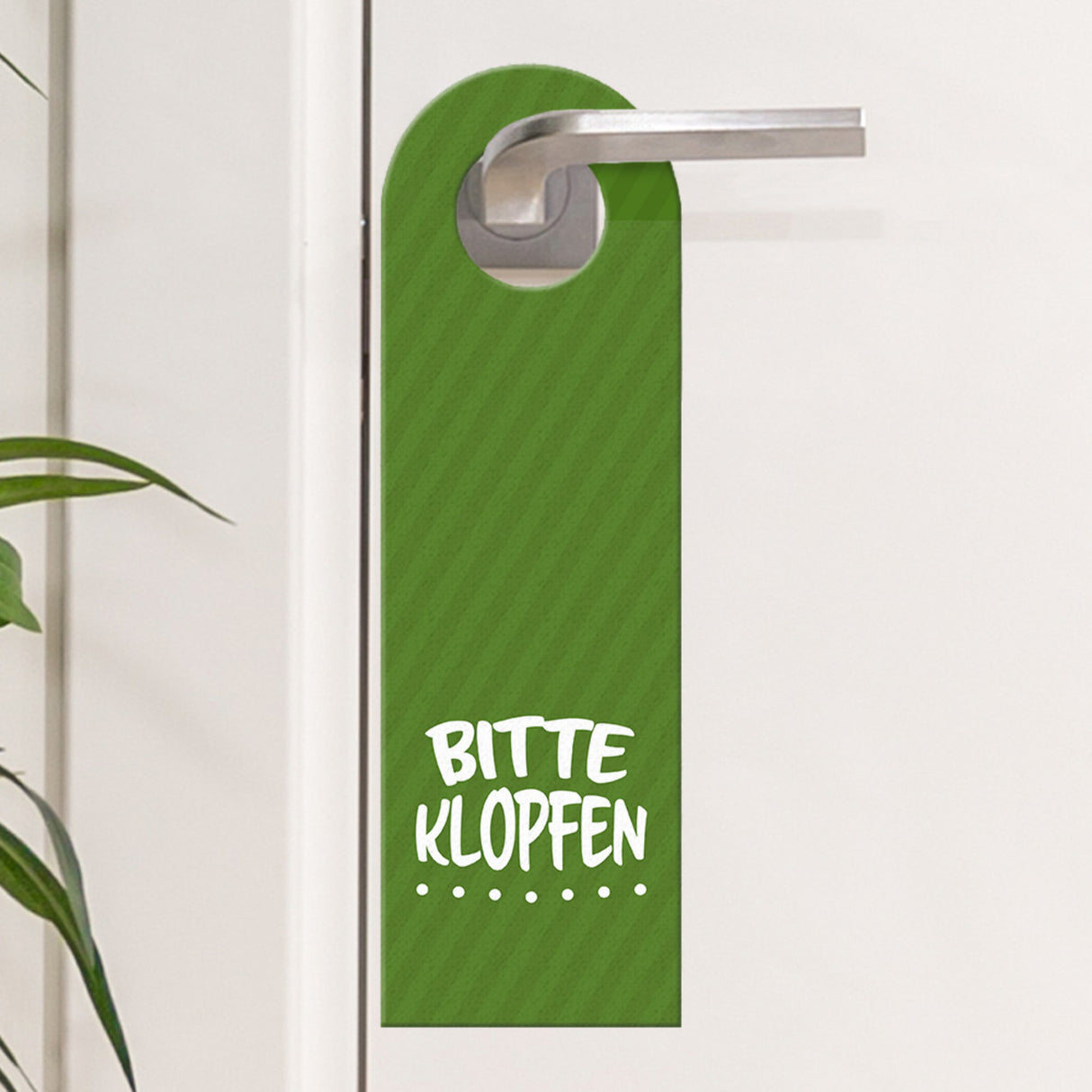 Bitte klopfen oder belegt Türhänger - Büro Arbeit Geschäft Zimmertüre Türe Ruhe Gesicht Punkte