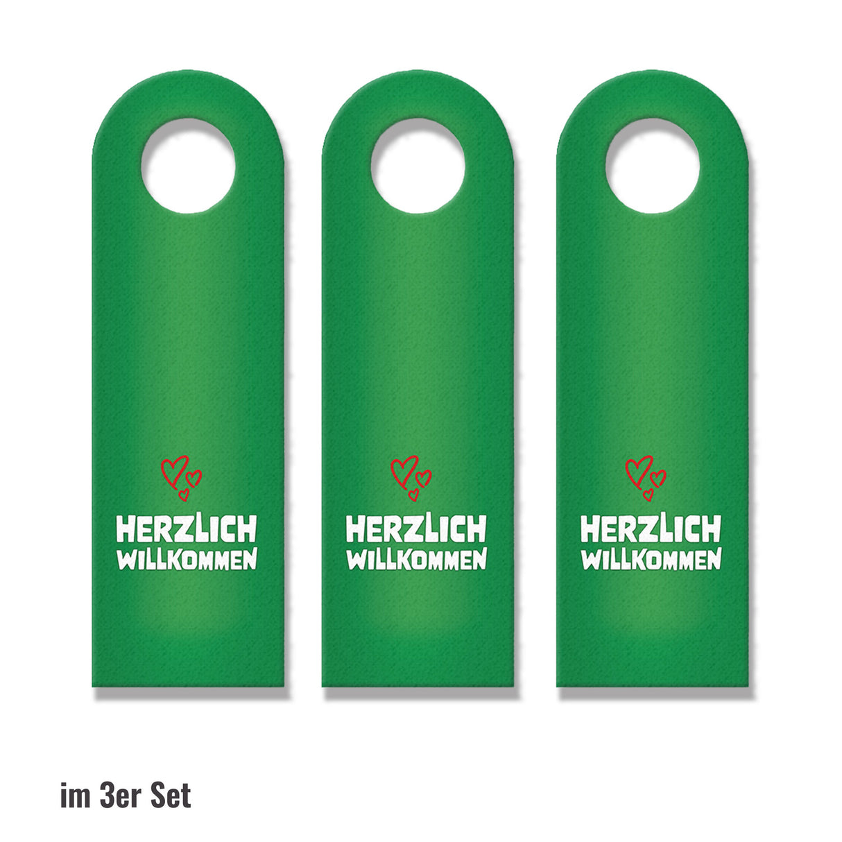 Willkommen oder bin Fahrrad fahren Türhänger -grün