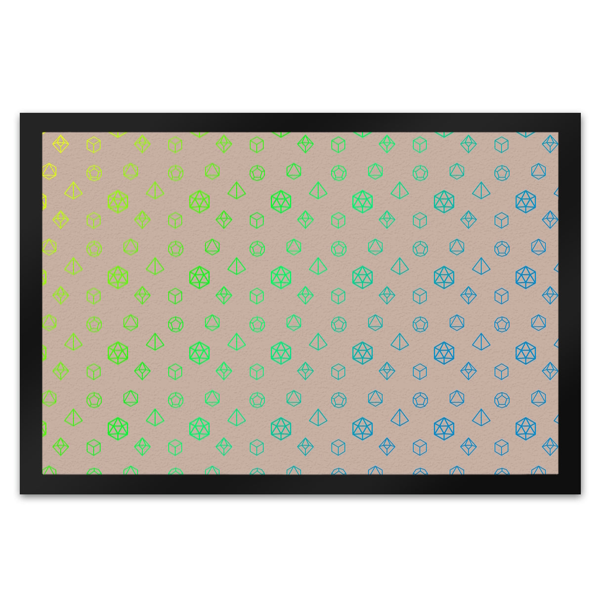 Tabletop Fußmatte mit coolem Würfelmuster