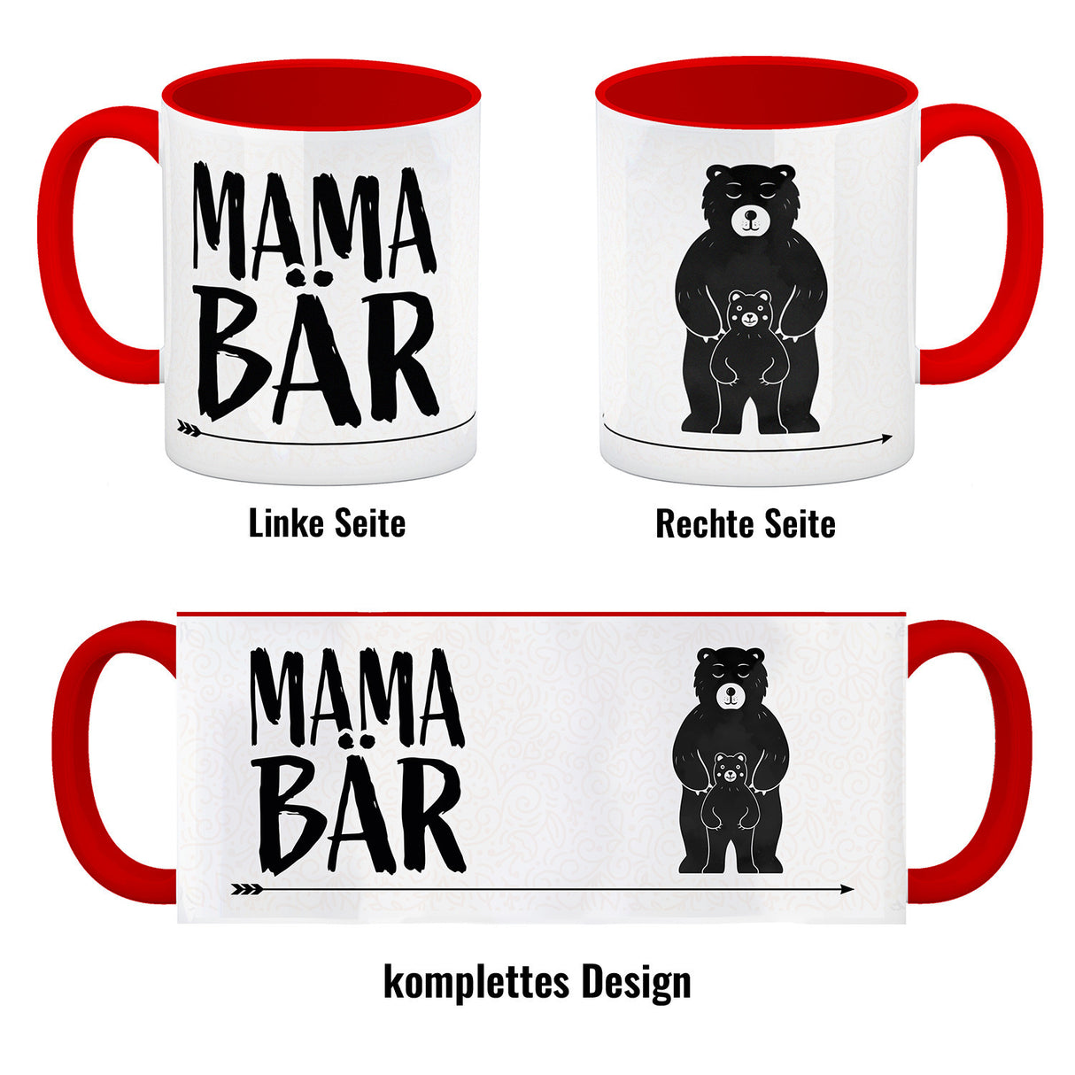 Mama Bär Kaffebecher mit süßem Bärenmotiv Kaffeebecher