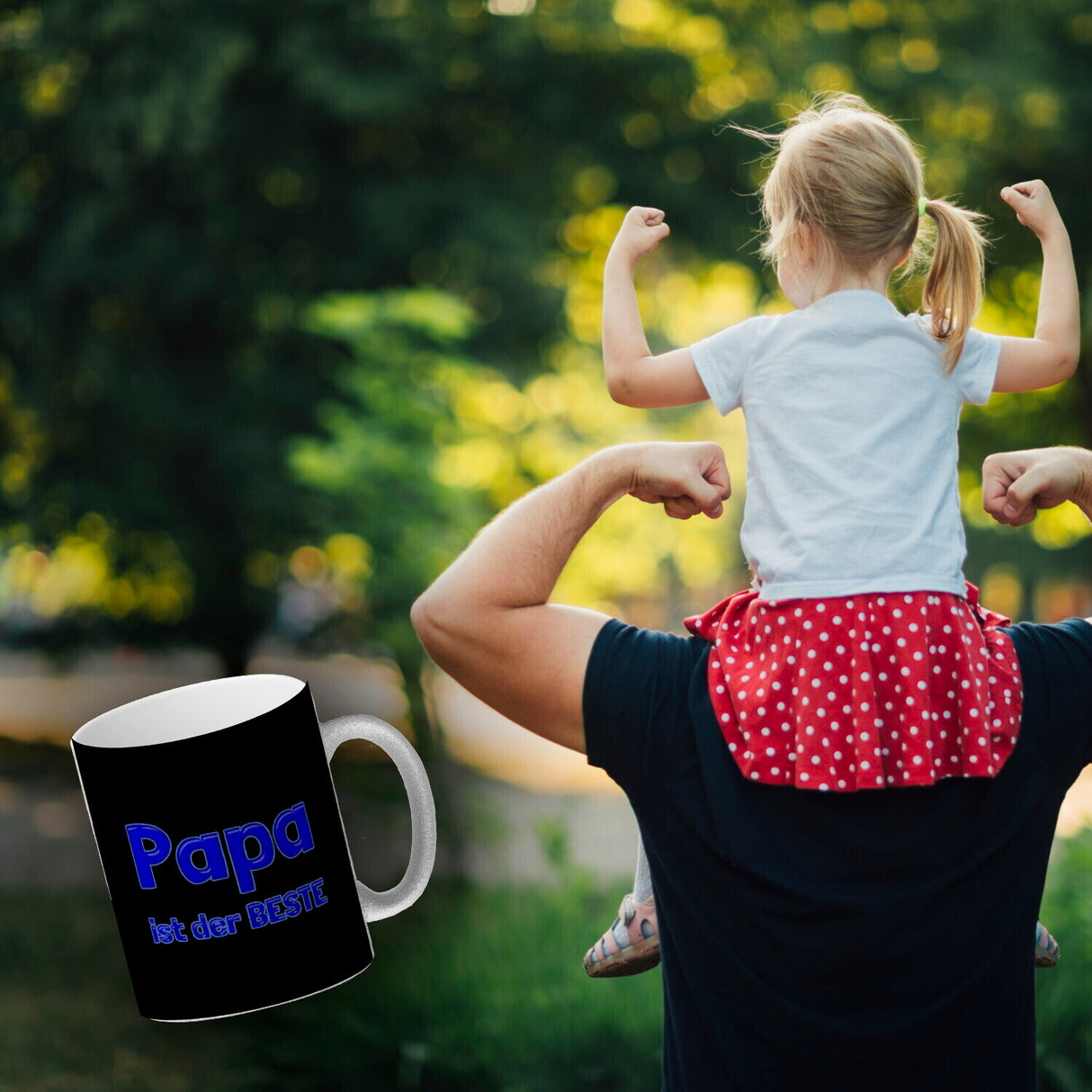 Papa ist der Beste Kaffeebecher und Blau