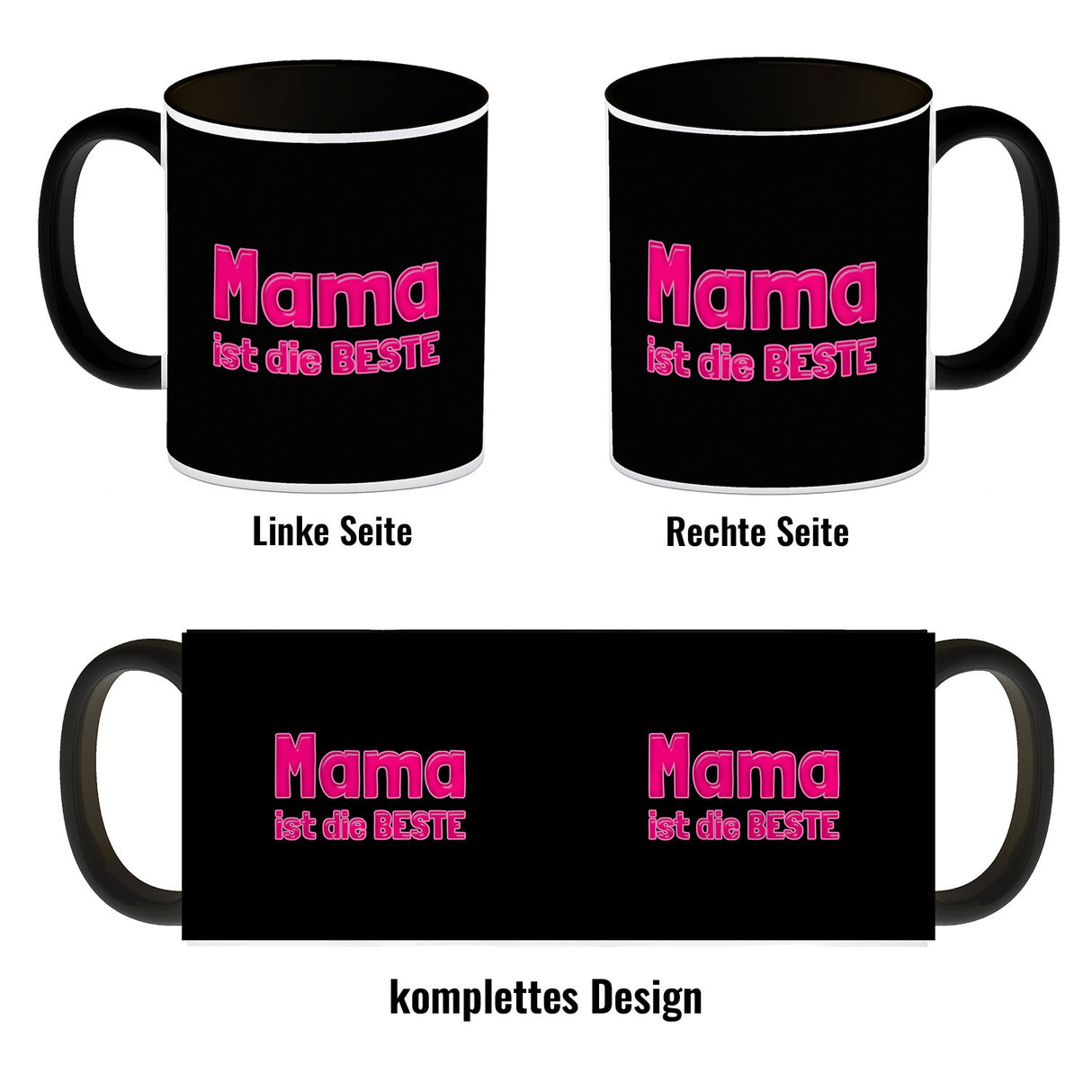 Mama ist die Beste Kaffeebecher und Pink
