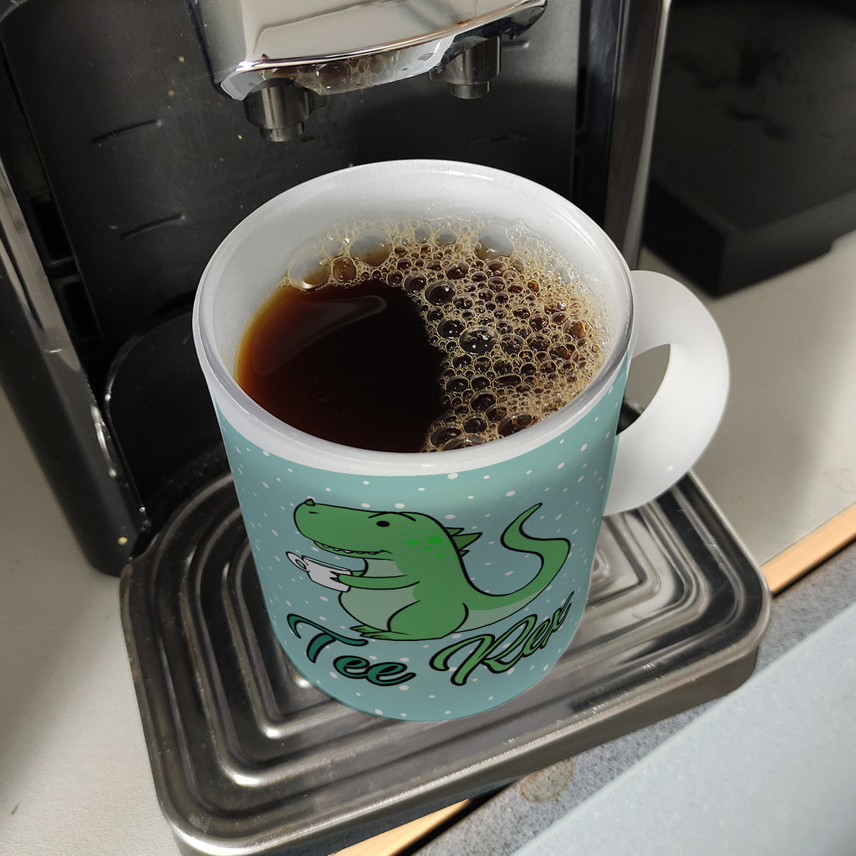 Tee Rex Kaffeebecher mit lustigem T-Rex Dino