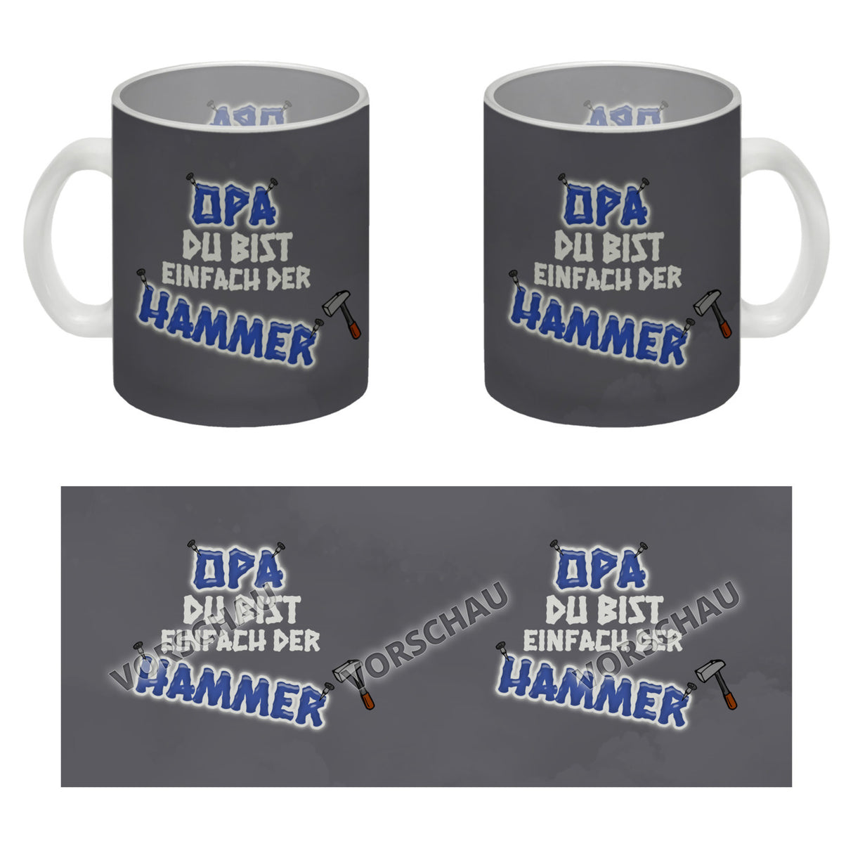 Kaffeebecher Papa Du bist einfach der Hammer - Vatertag Tasse