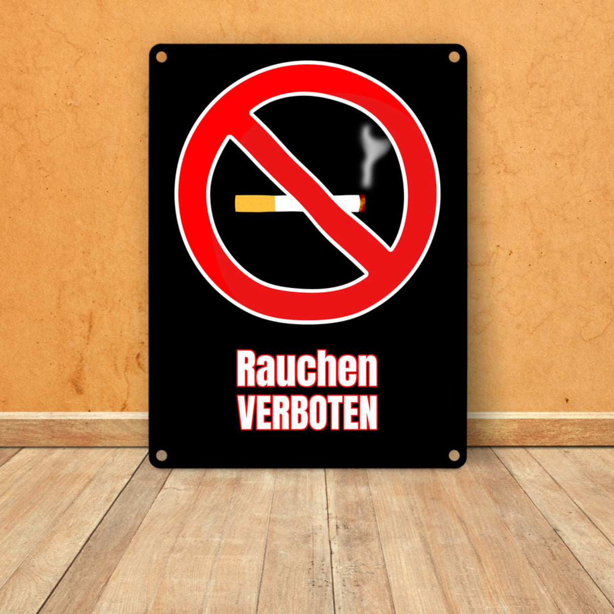 Rauchen verboten Verbotsschild im Comic-Stil