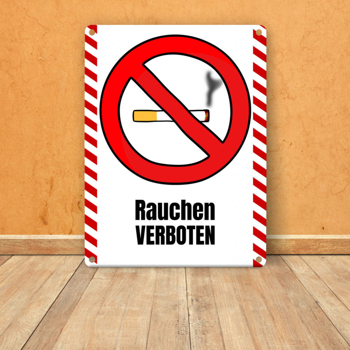 Rauchen verboten Verbotsschild im Comic-Stil