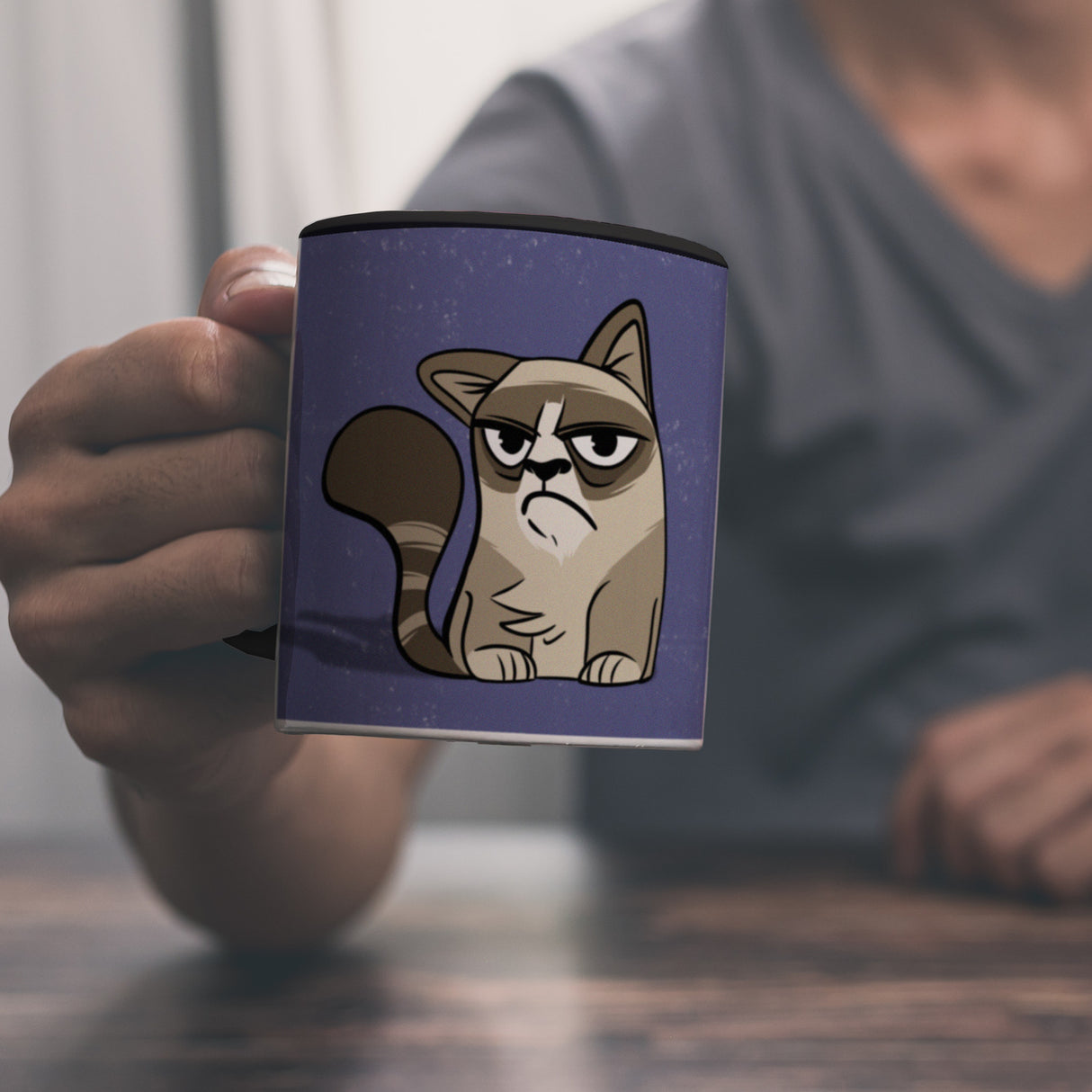 Heute hab ich gar keinen Bock Kaffeebecher mit der lustigen grummeligen Katze