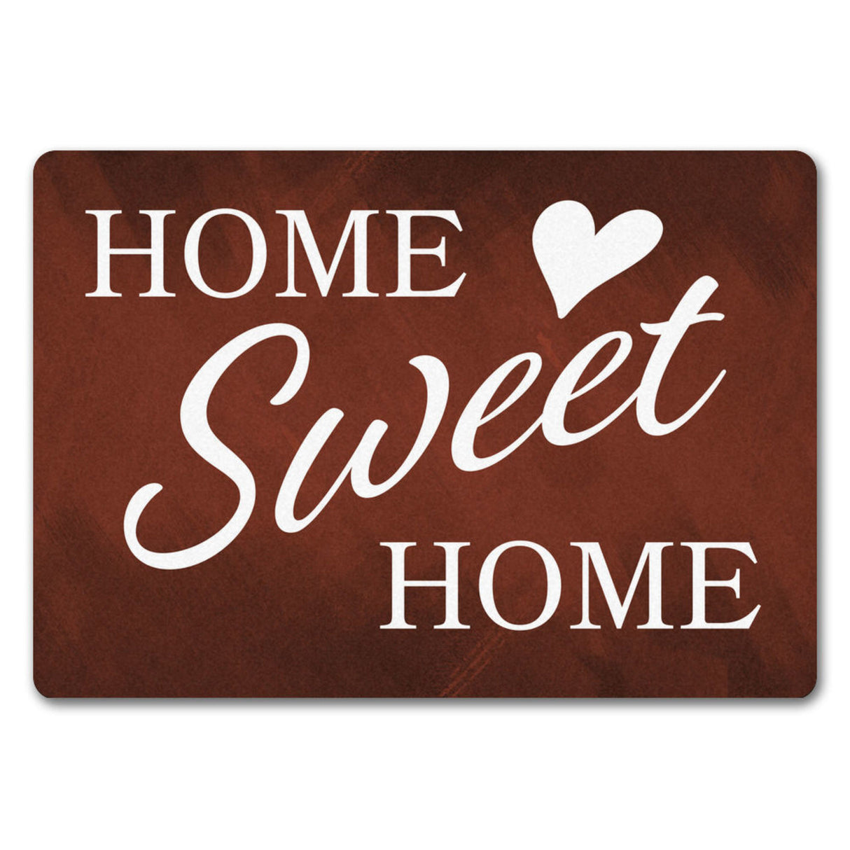 Home Sweet Home Fußmatte mit eleganter Aufschrift auf schwarzem Hintergrund