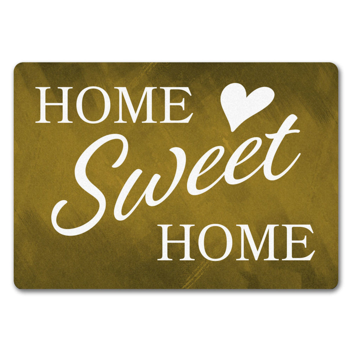 Home Sweet Home Fußmatte mit eleganter Aufschrift auf schwarzem Hintergrund