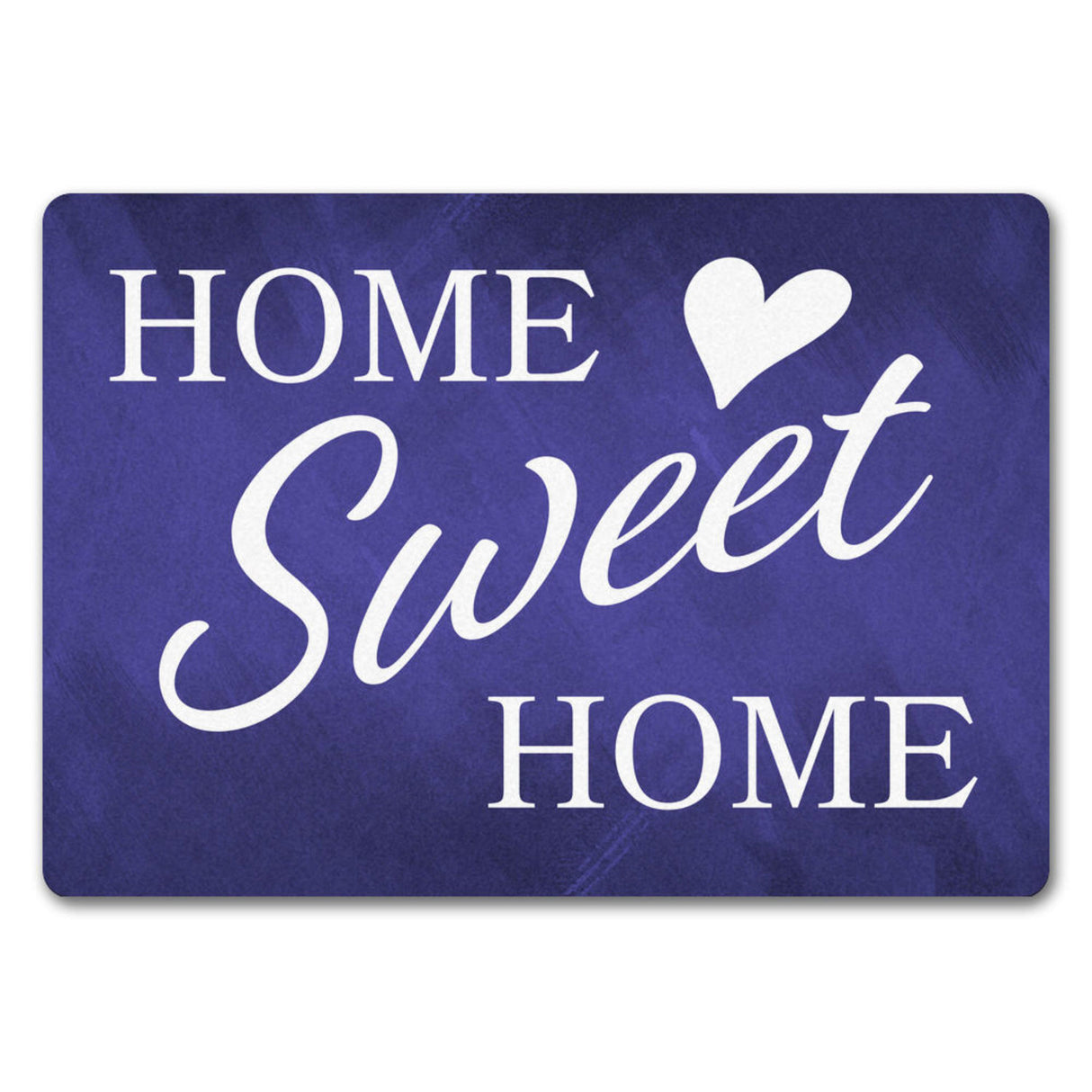 Home Sweet Home Fußmatte mit eleganter Aufschrift auf schwarzem Hintergrund