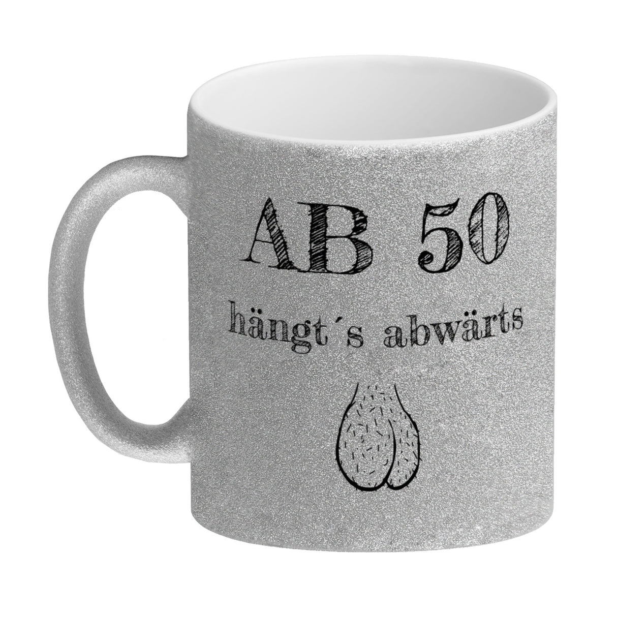 Ab 50 hängt´s abwärts Kaffeebecher