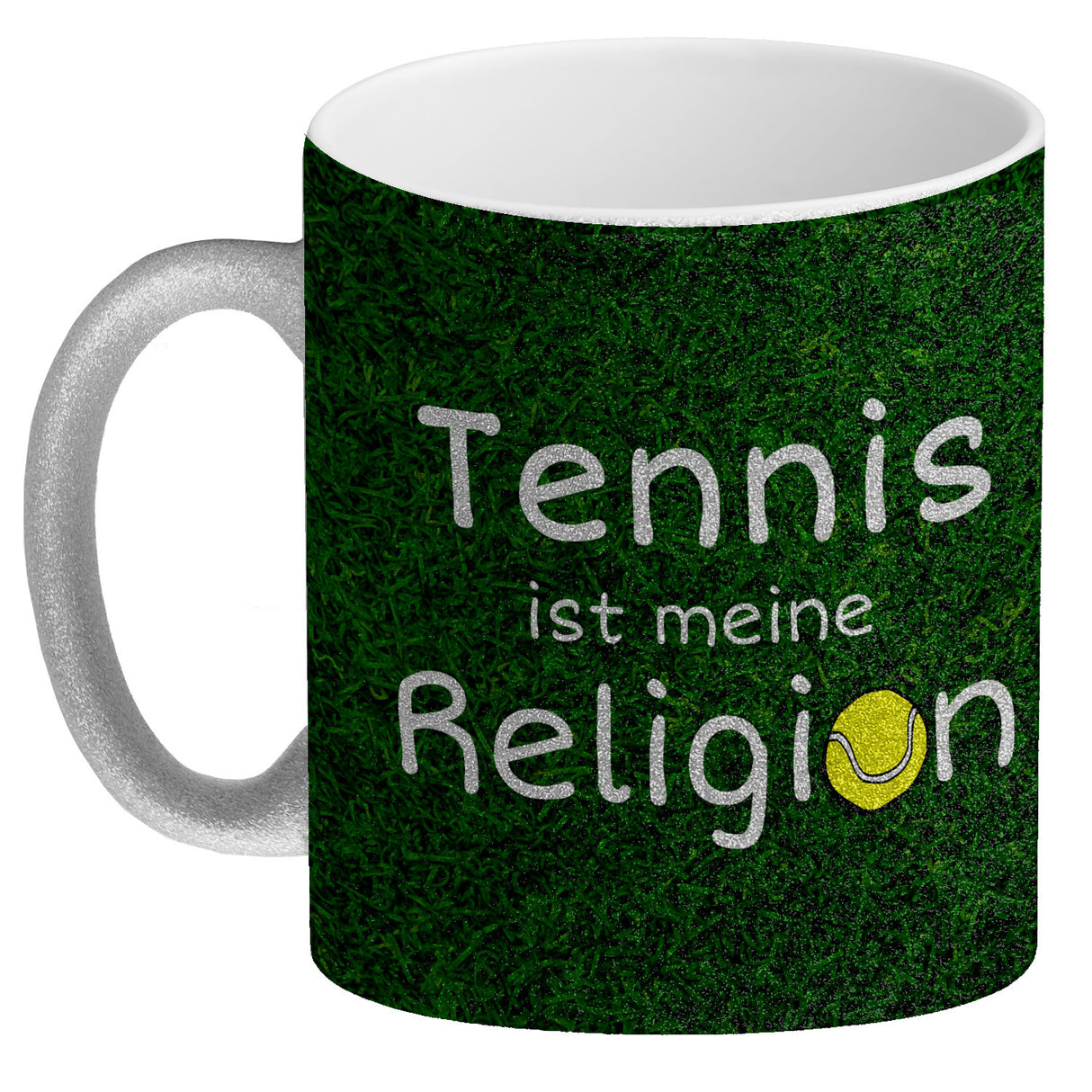 Fussball ist meine Religion Kaffeebecher mit Fussballmotiv