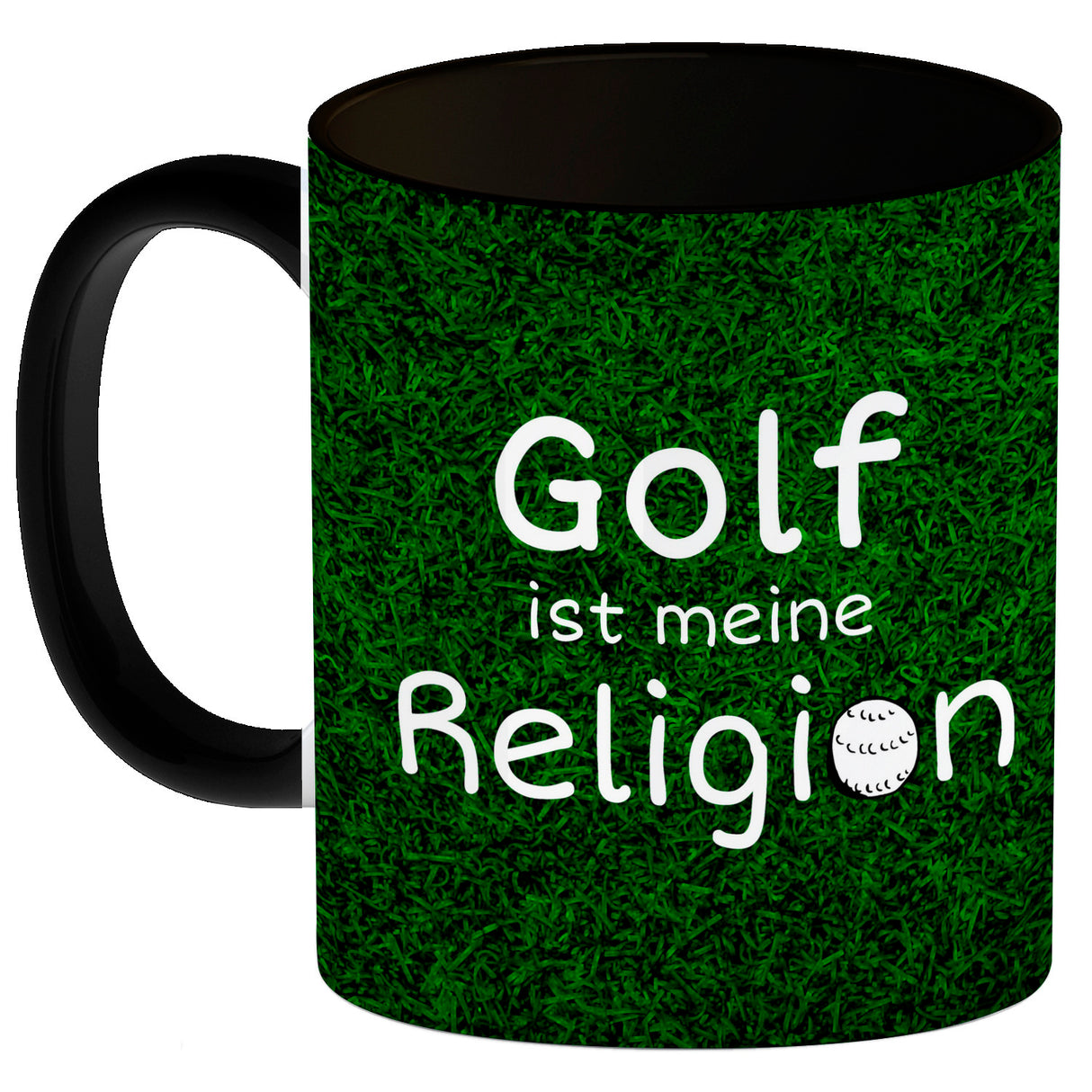 Fussball ist meine Religion Kaffeebecher mit Fussballmotiv