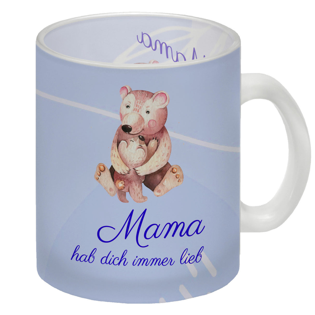 Mama hab dich immer lieb Kaffeebecher mit niedlichem Nilpferd in rosa