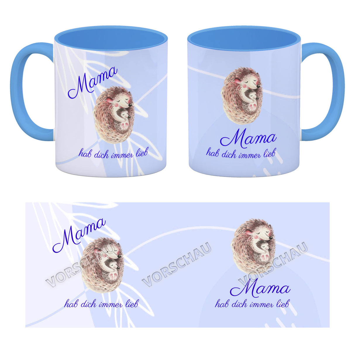 Mama hab dich immer lieb Kaffeebecher mit niedlichem Nilpferd in rosa
