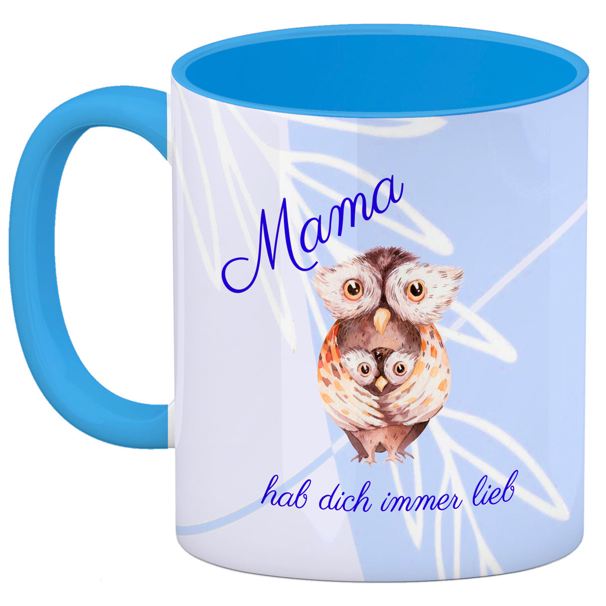Mama hab dich immer lieb Kaffeebecher mit niedlichem Nilpferd in rosa