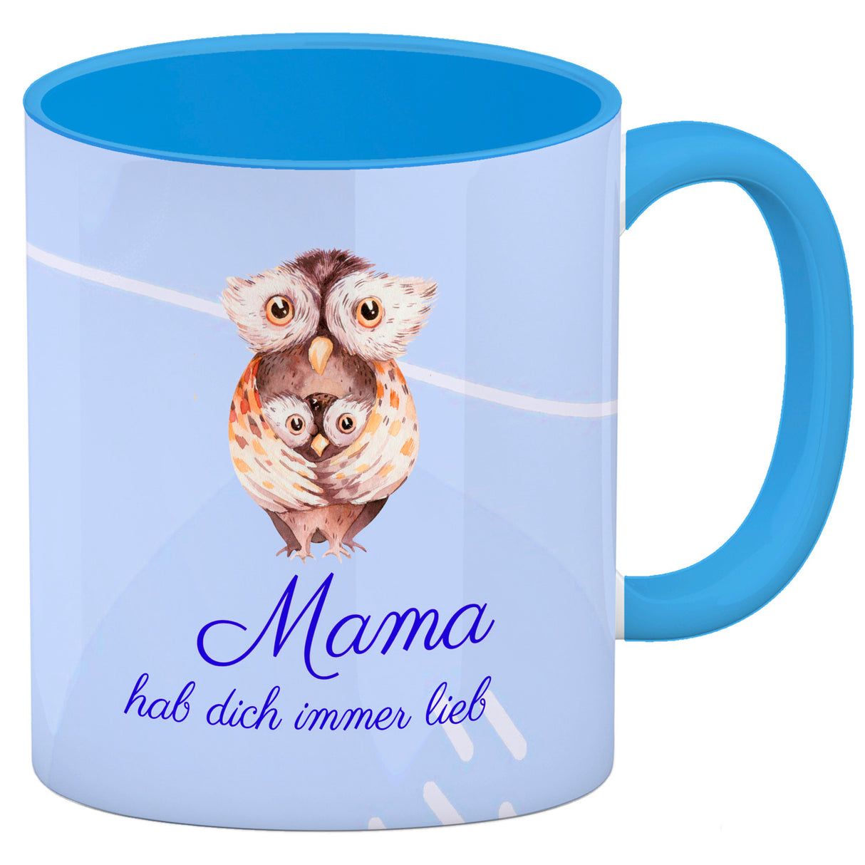 Mama hab dich immer lieb Kaffeebecher mit niedlichem Nilpferd in rosa