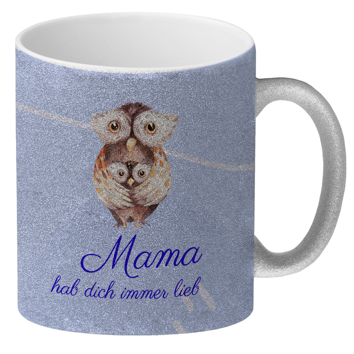 Mama hab dich immer lieb Kaffeebecher mit niedlichem Nilpferd in rosa