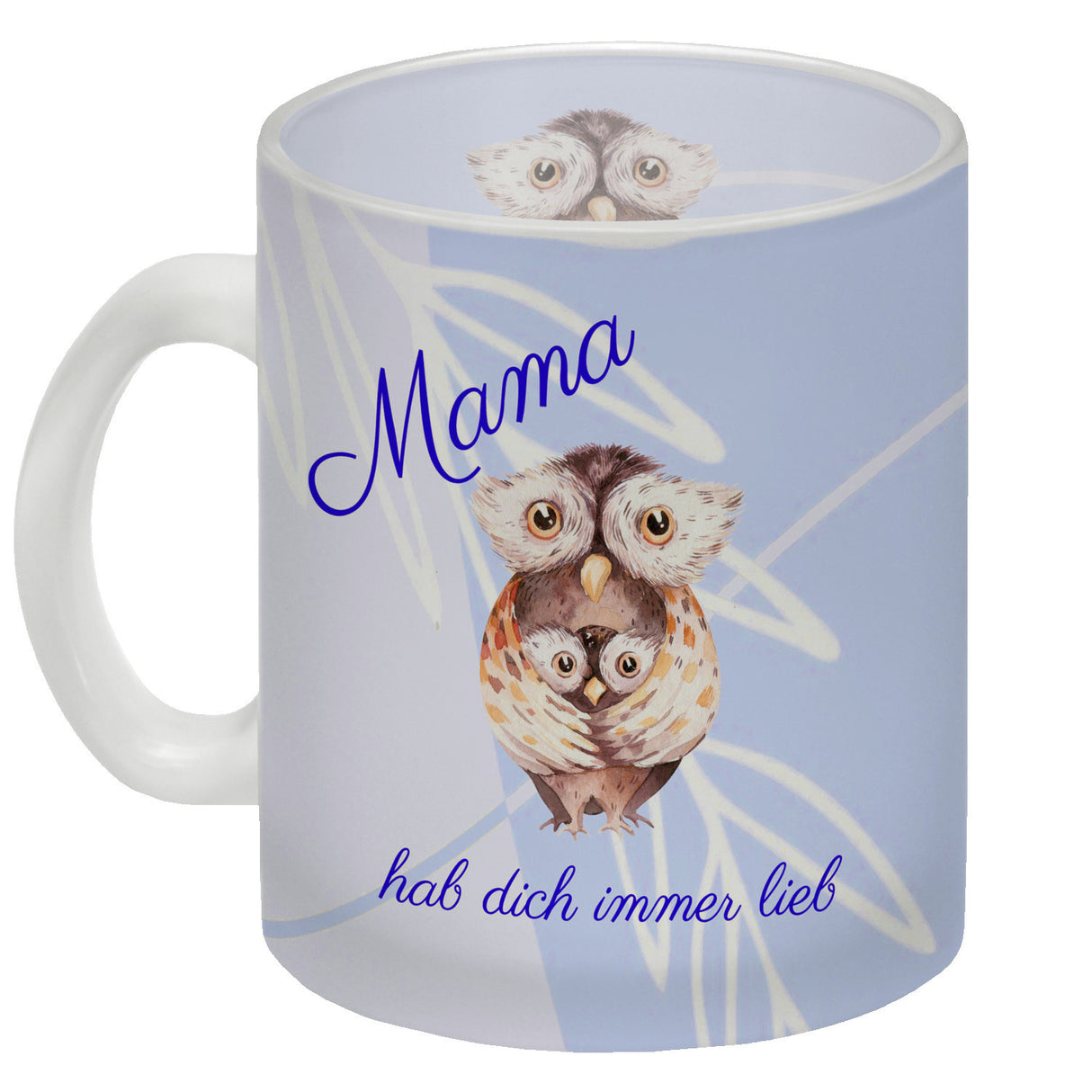 Mama hab dich immer lieb Kaffeebecher mit niedlichem Nilpferd in rosa
