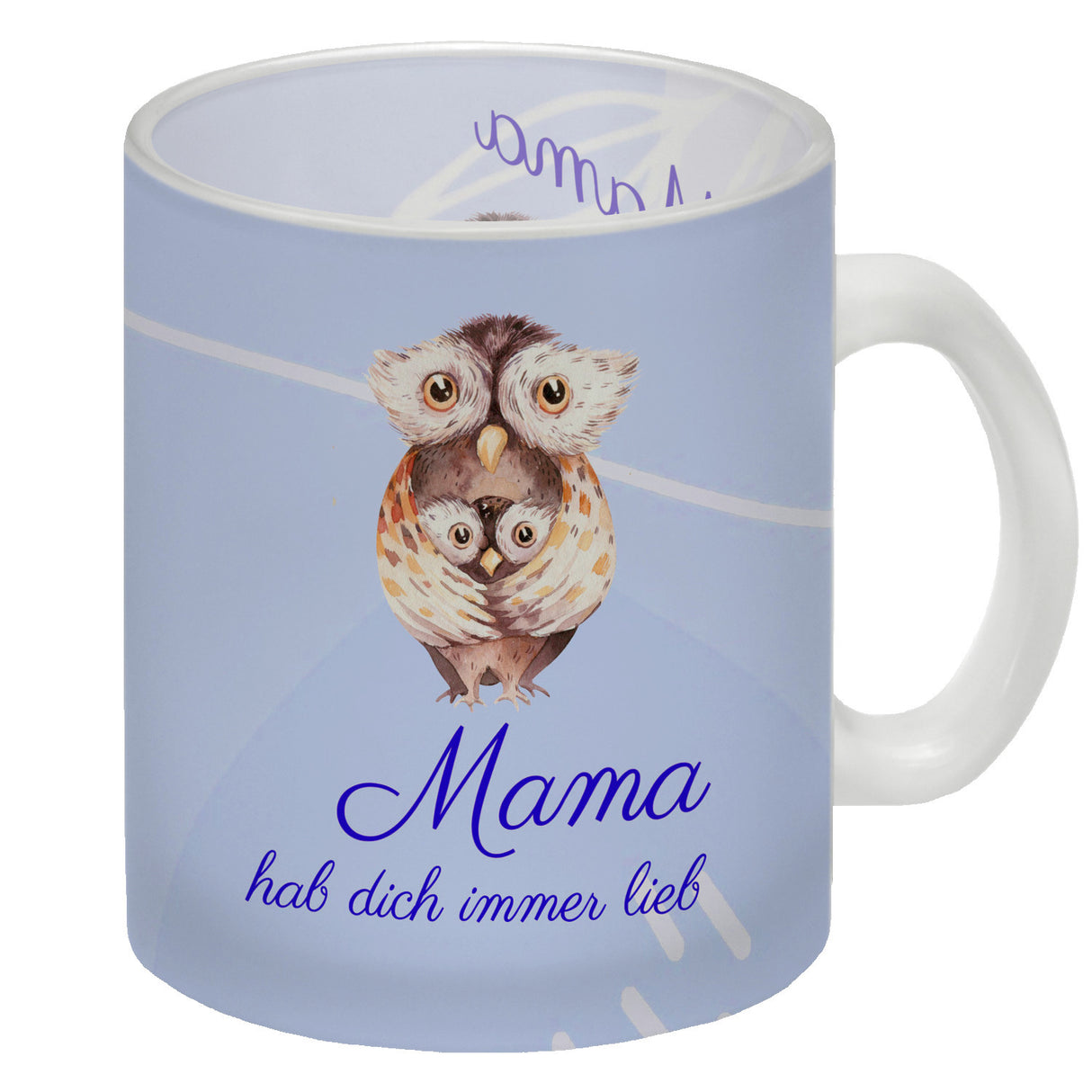 Mama hab dich immer lieb Kaffeebecher mit niedlichem Nilpferd in rosa