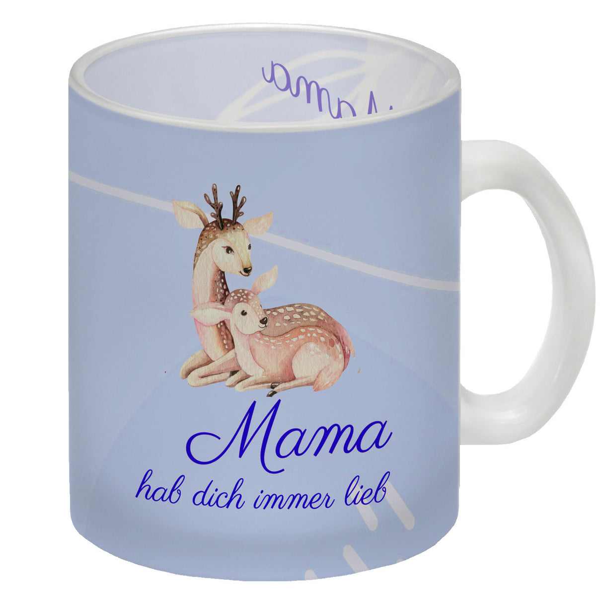 Mama hab dich immer lieb Kaffeebecher mit niedlichem Nilpferd in rosa