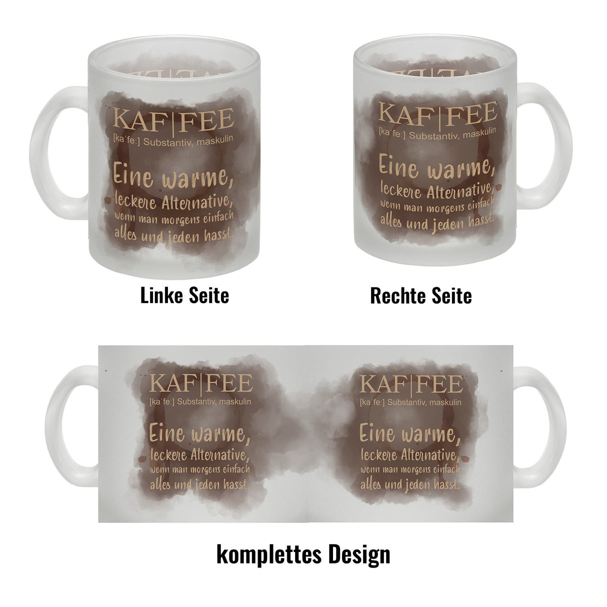 Kaffee - Kaffeebecher mit Wortdefinition