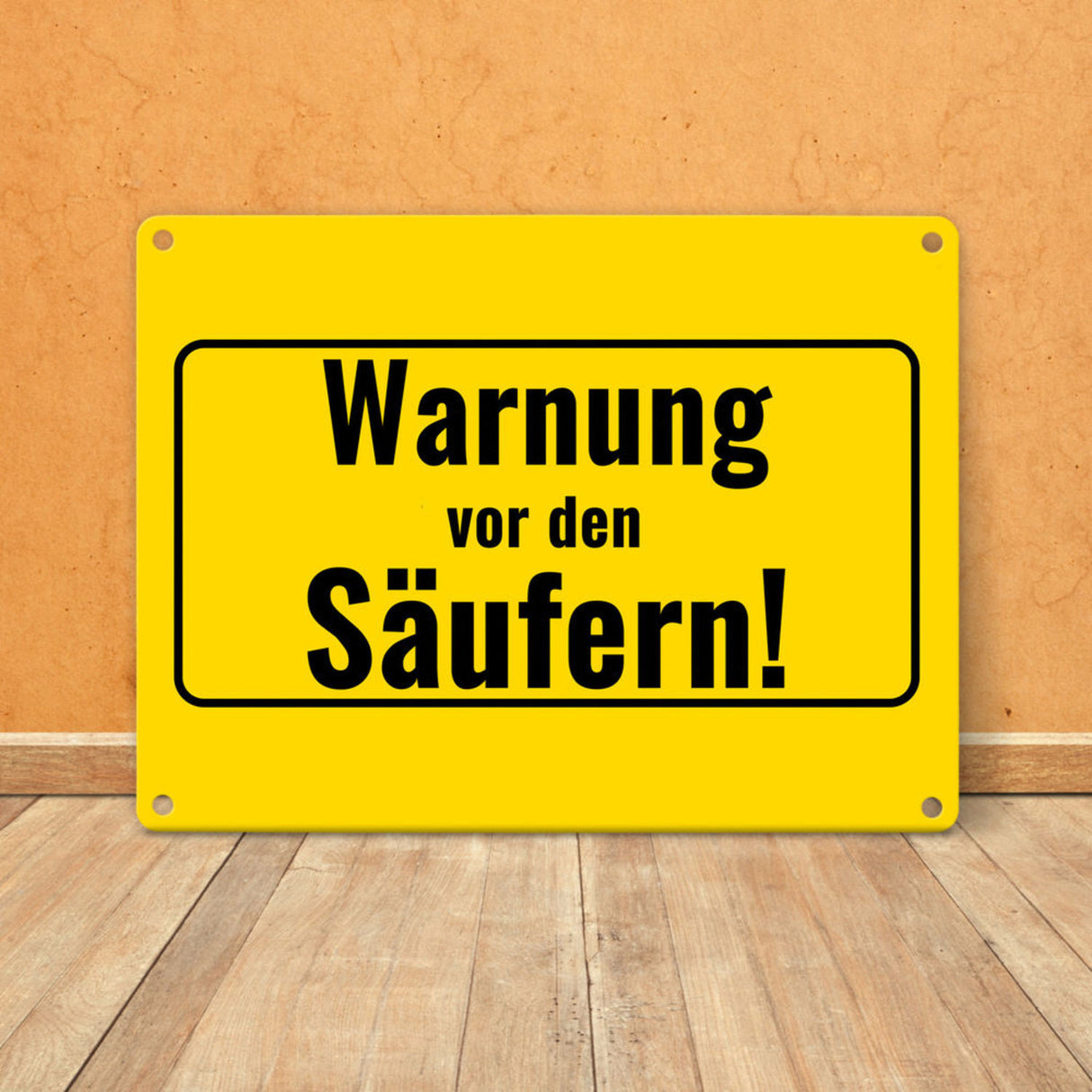 Metallschild in 15x20 cm mit Alkohol-Spruch 7 Bier sind auch ein Schnitzel